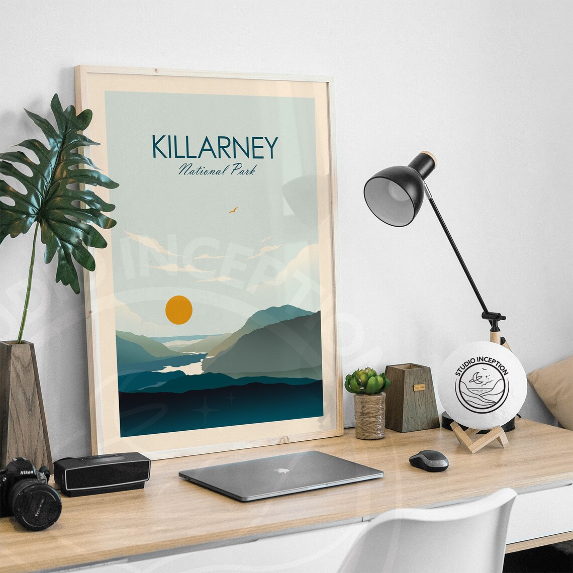 Killarney National Park Ireland Lakes Sunrise Vintage Travel Poster - Image 2