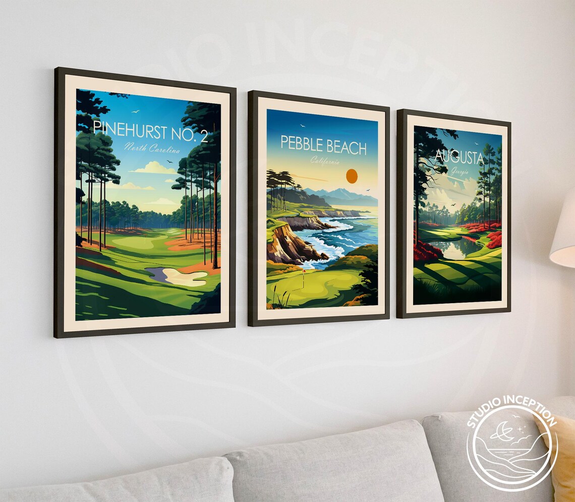 Pinehurst No 2 North Carolina Golf Course Fairway Travel Poster - Image 3