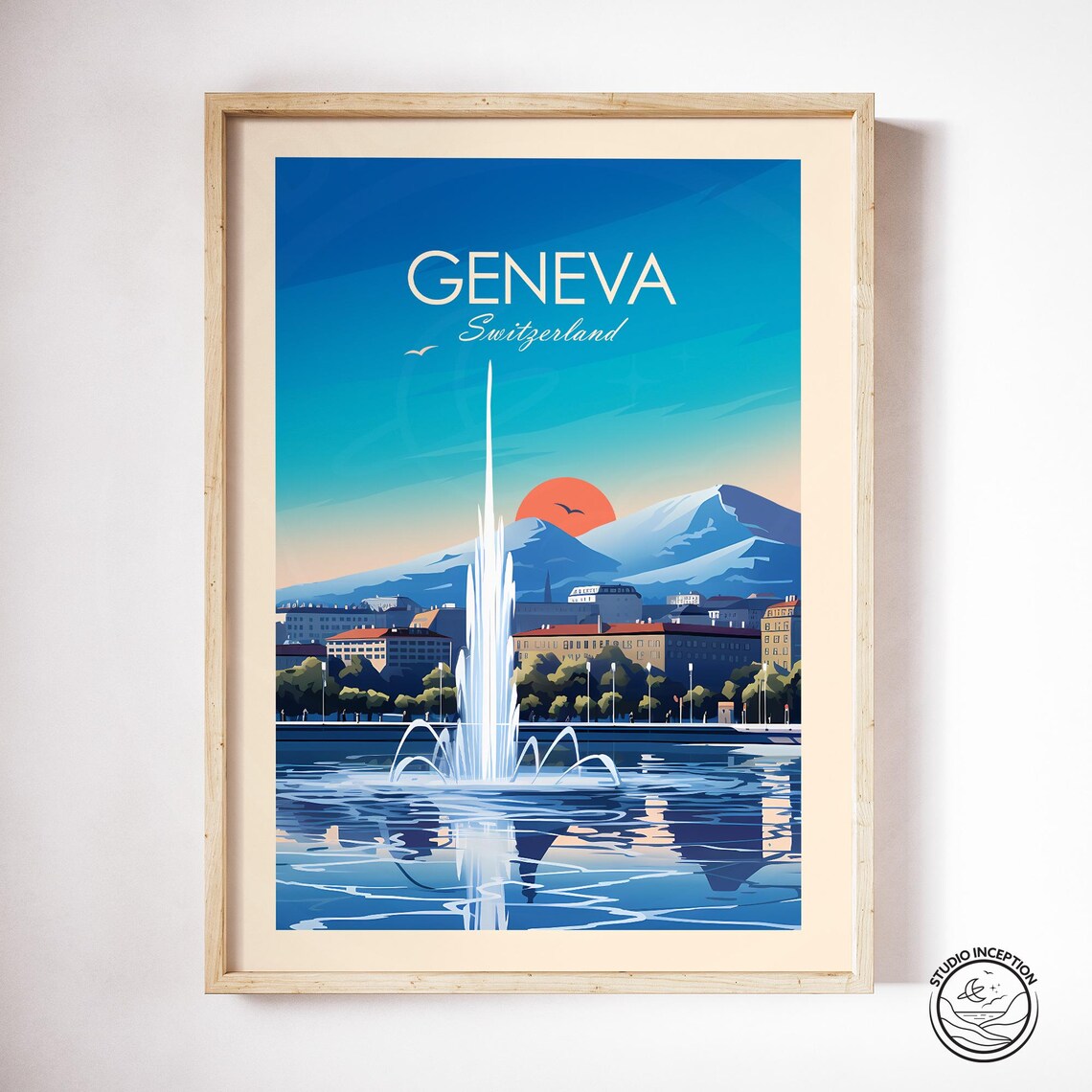 Geneva Travel Poster, Switzerland Wall Art - Image 3