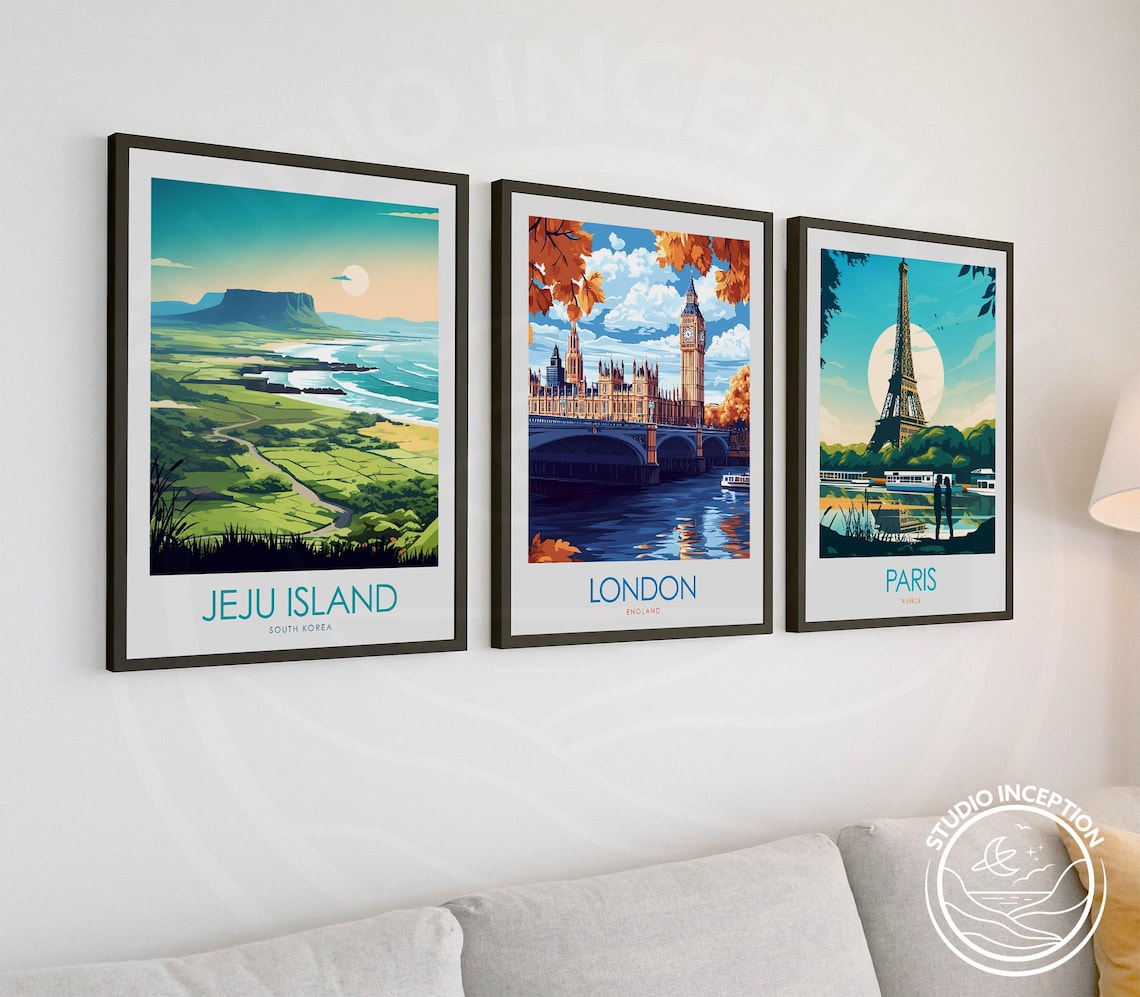 Jeju Island South Korea Seongsan Sunrise Peak Ocean View Travel Poster - Image 3