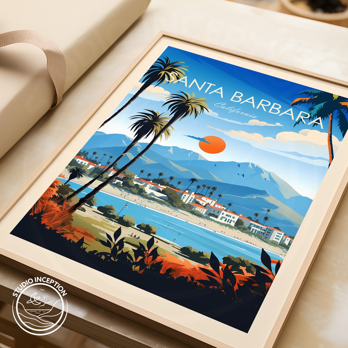 Santa Barbara Traditional Travel Poster, California - Image 2