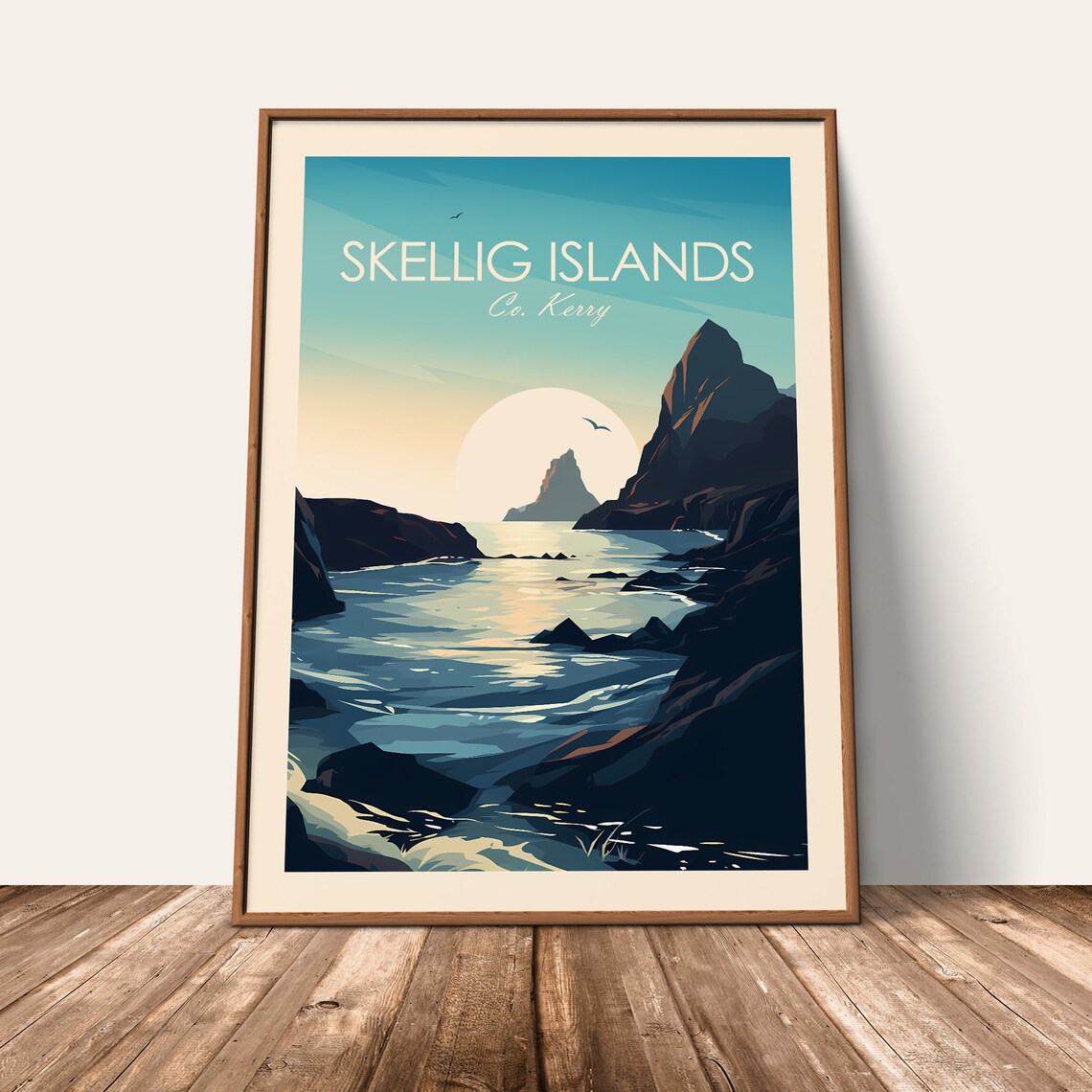 Skellig Islands Travel Poster, Ireland Travel Art Print - Image 4