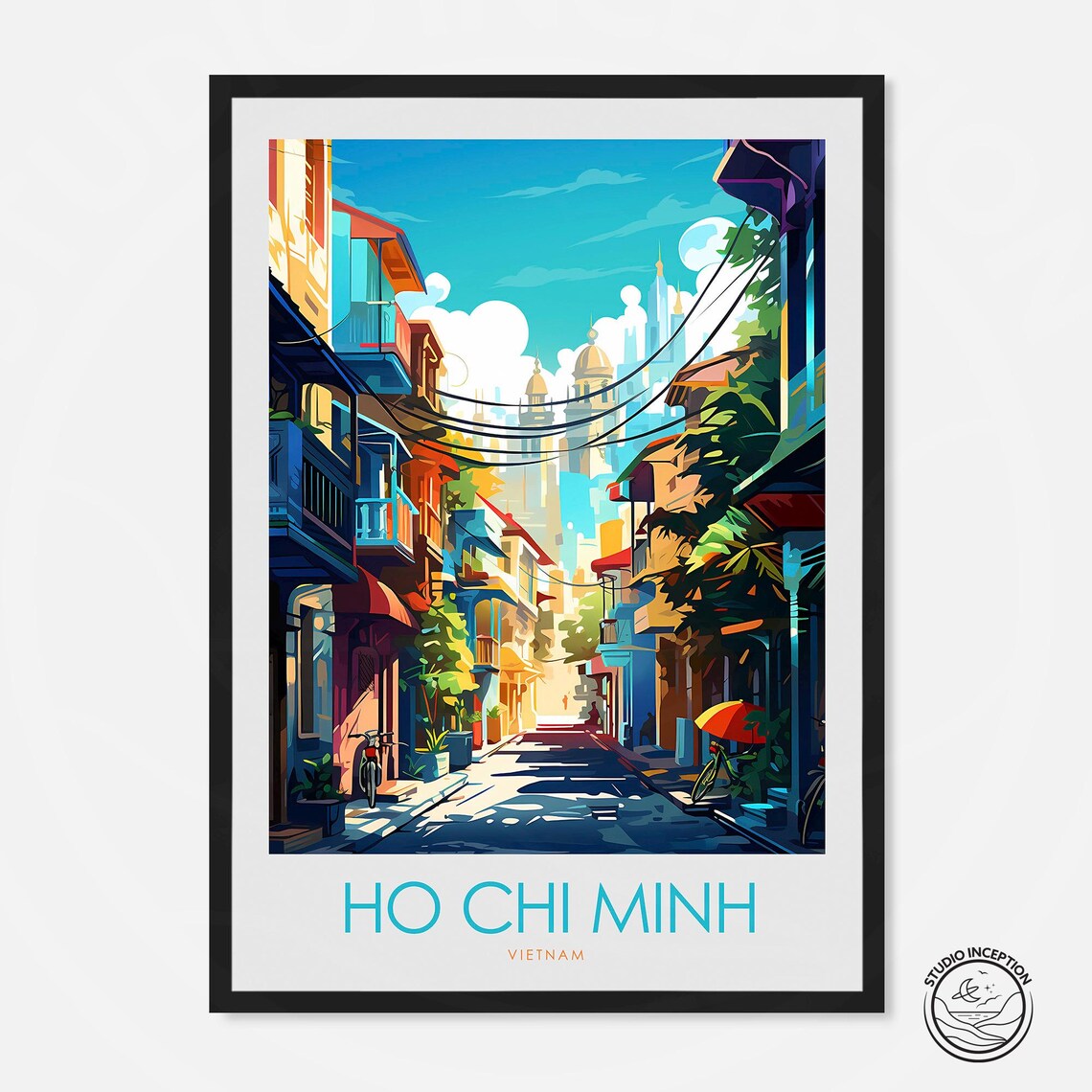 Ho Chi Minh Vietnam Travel Poster, Gallery Wall Art