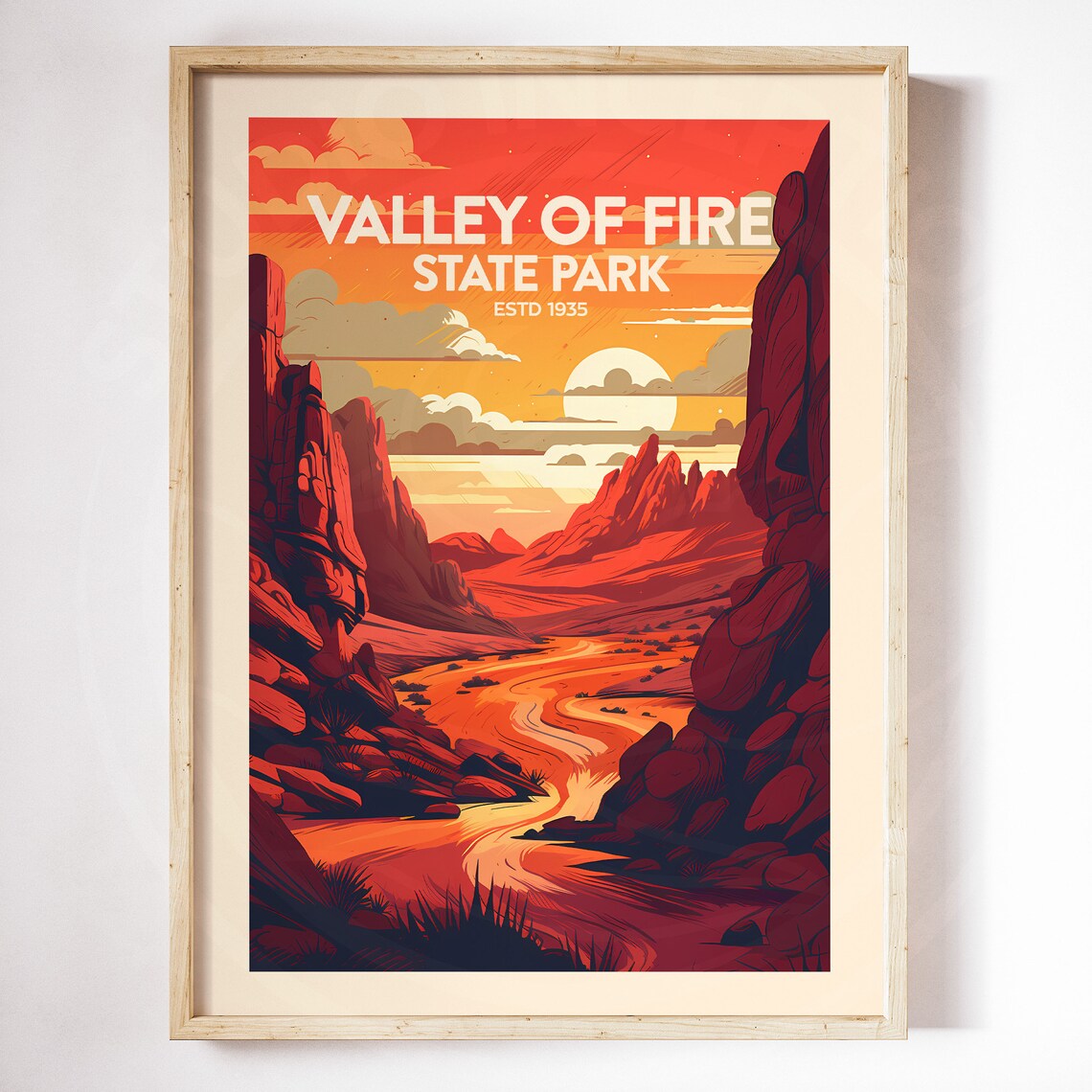 Valley Of Fire State Park Travel Poster, Nevada - Image 3