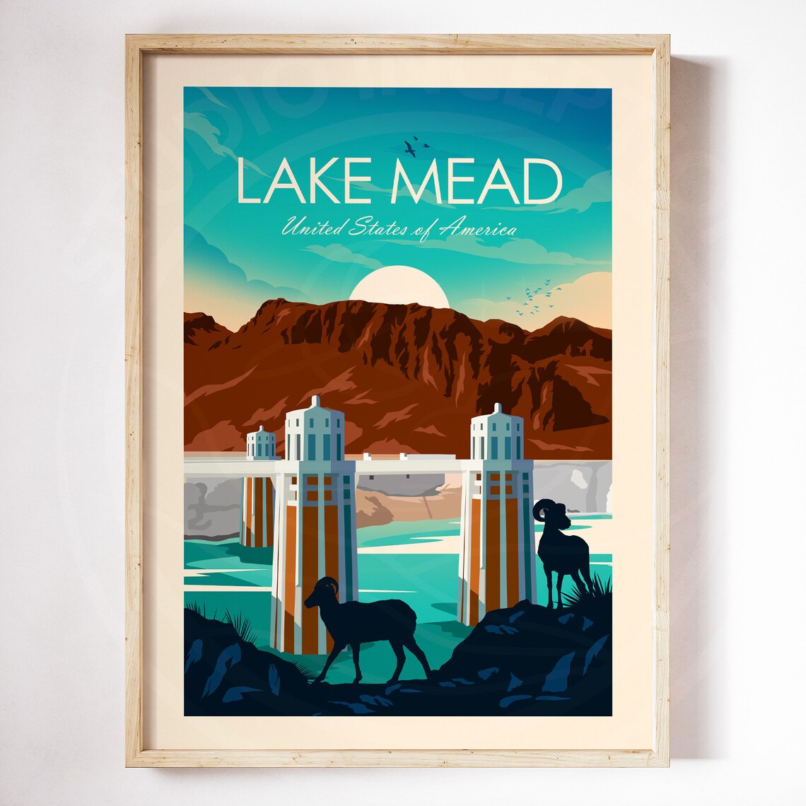 Lake Mead National Recreational Area Travel Poster - Image 3