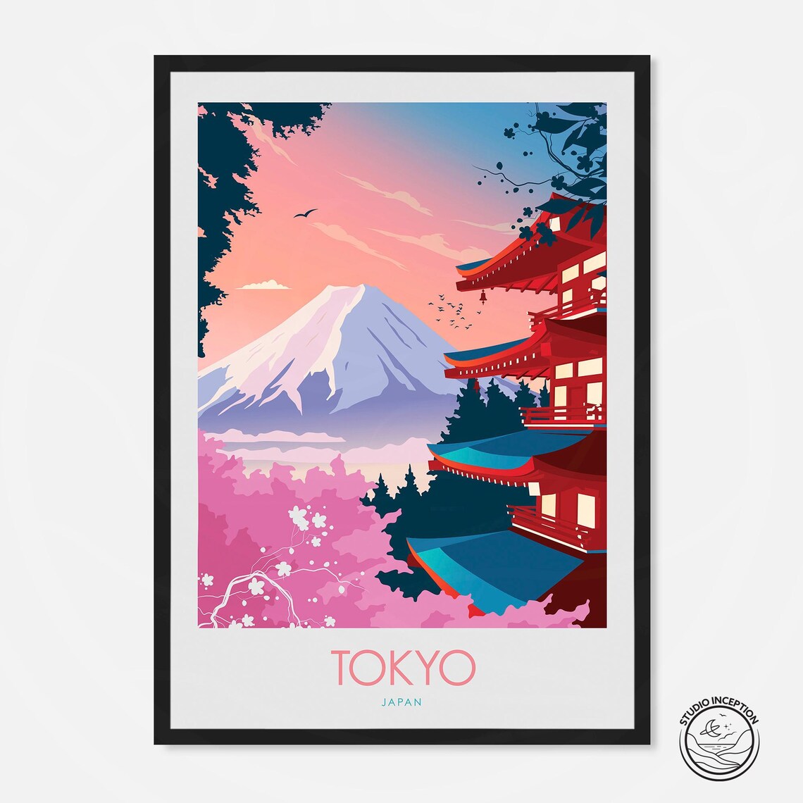 Japan Tokyo Travel Poster, Travel Poster