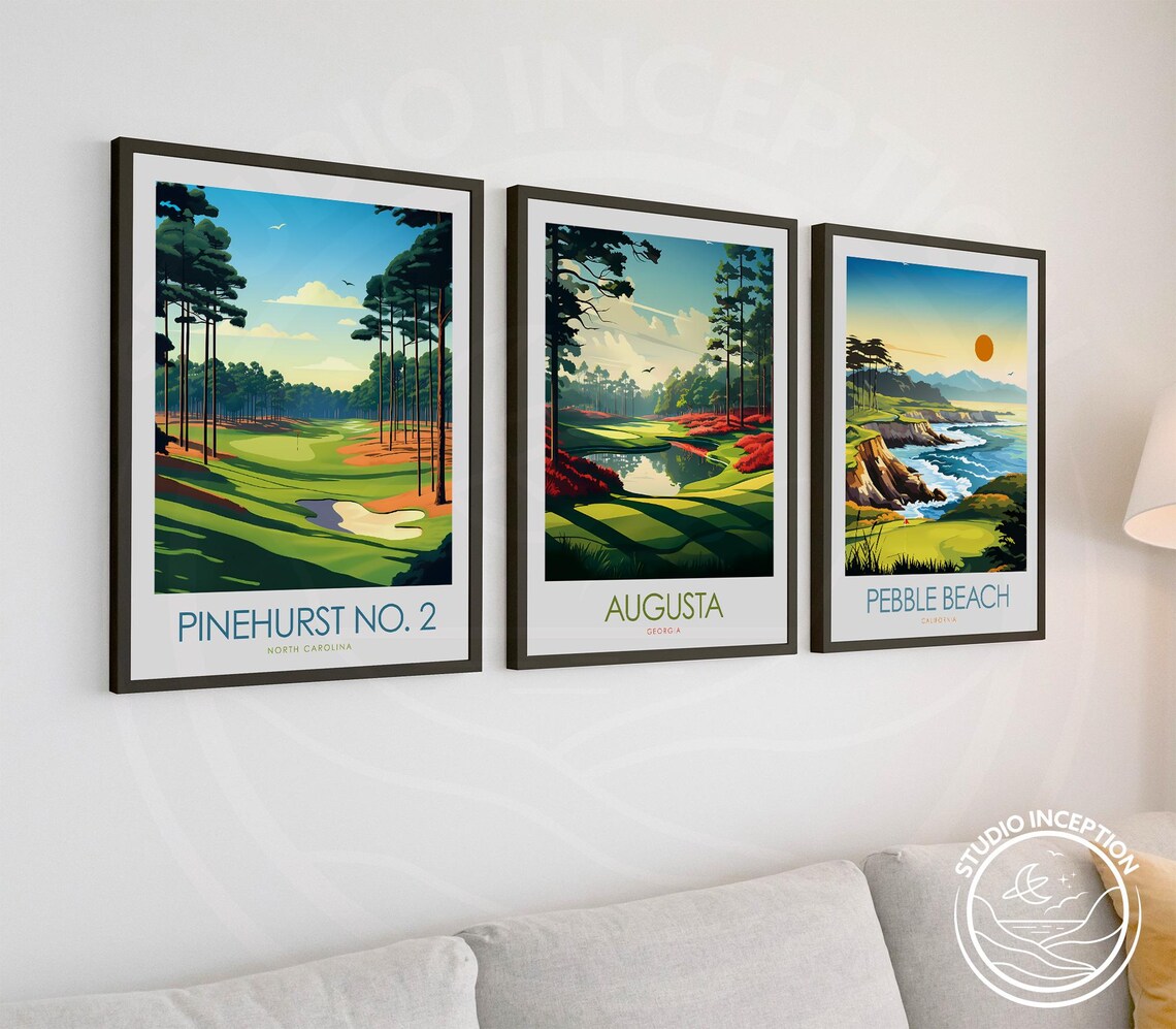 Pinehurst No. 2 Travel Poster, North Carolina Golf - Image 3