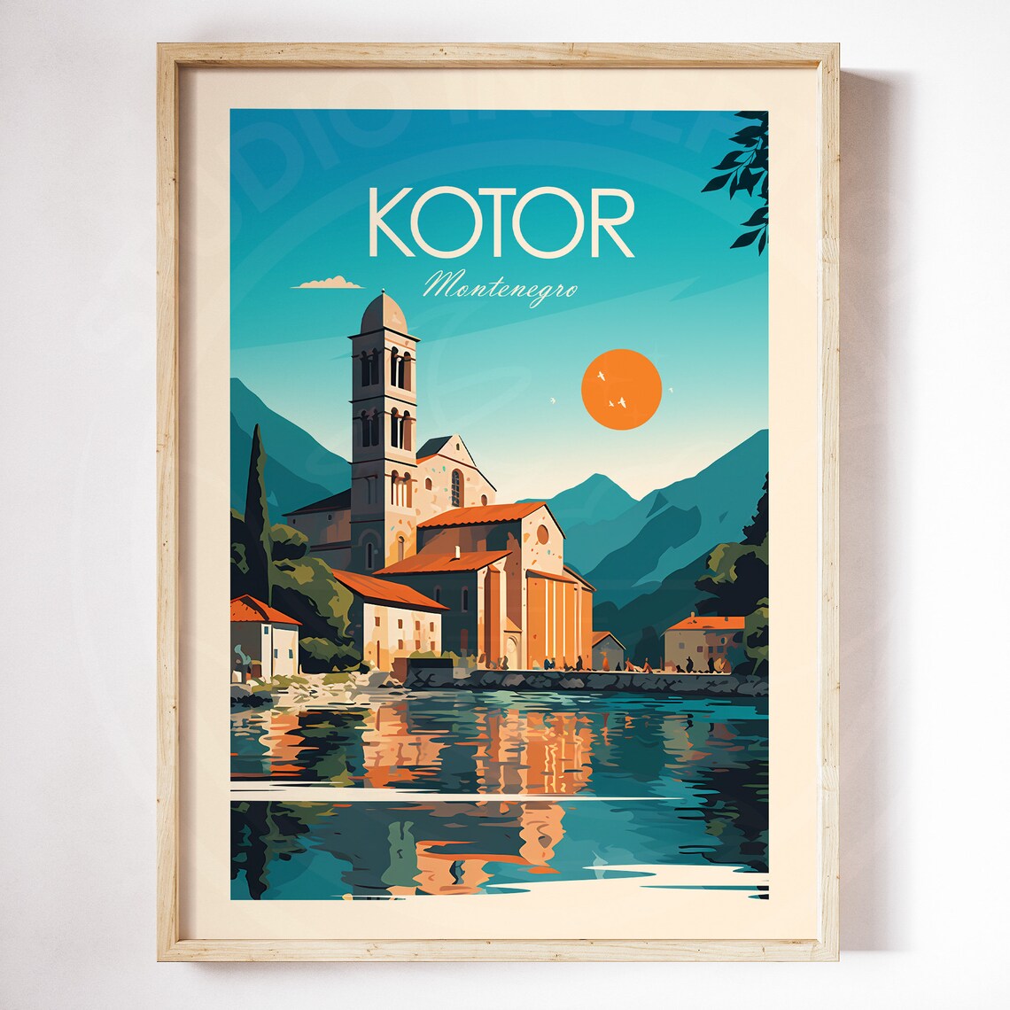 Kotor Montenegro Travel Poster, Landscape Art Print - Image 3