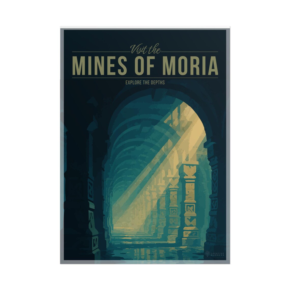 Mines Of Moria Travel Poster, Fantasy Art Print