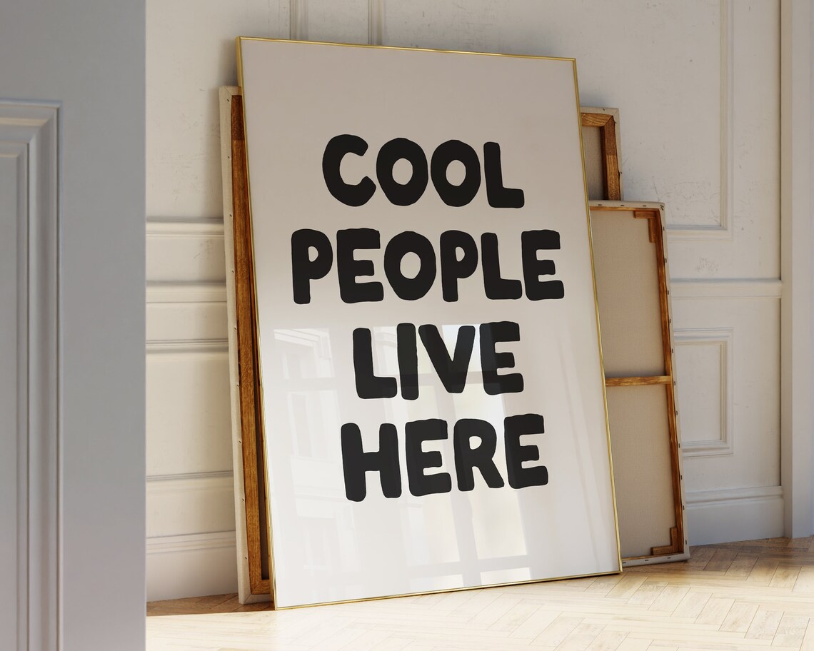 Cool People Live Here Retro Typography Poster - Image 3