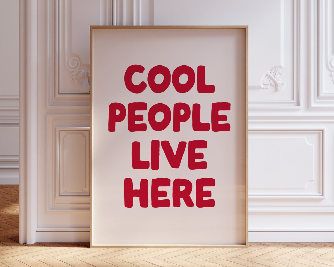 Cool People Live Here Typography Poster Art Print - Image 2