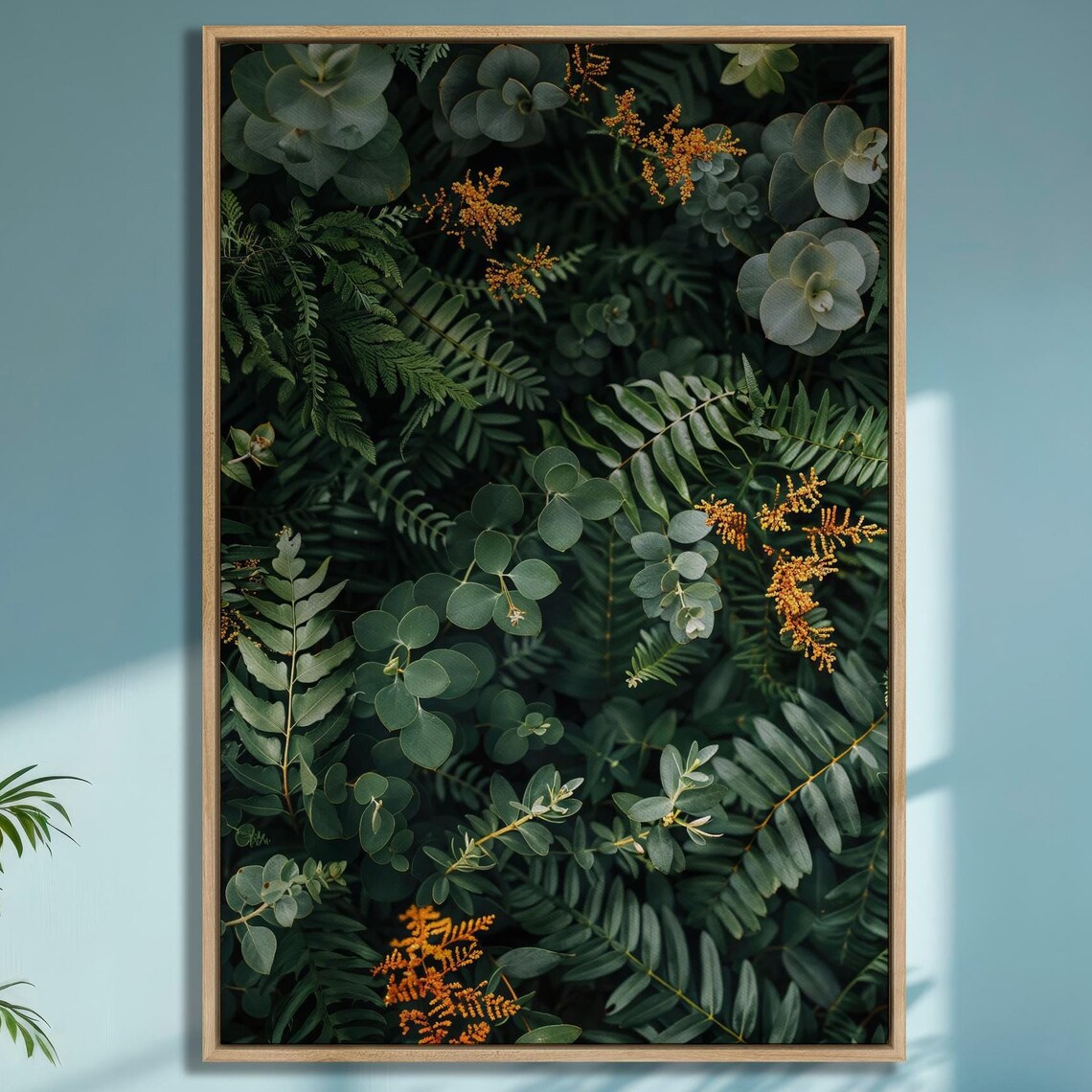 Lush Green Eucalyptus And Fern Foliage Botanical Nature Art Poster