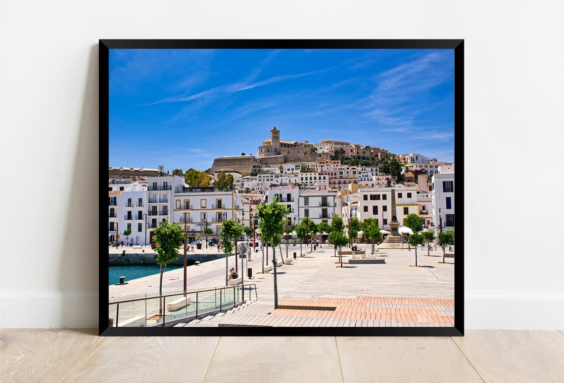 Ibiza Spain Dalt Vila Old Town Cathedral Hill Whitewashed Poster - Image 2