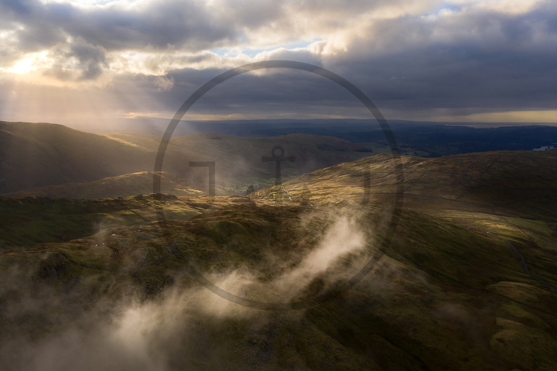 Kirkstone Pass Lake District Rain Light Mountain Road Poster - Image 3