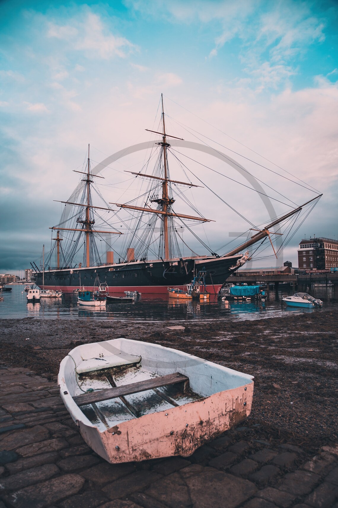 HMS Warrior Portsmouth Historic Tall Ship At The Hard Harbor Poster - Image 3