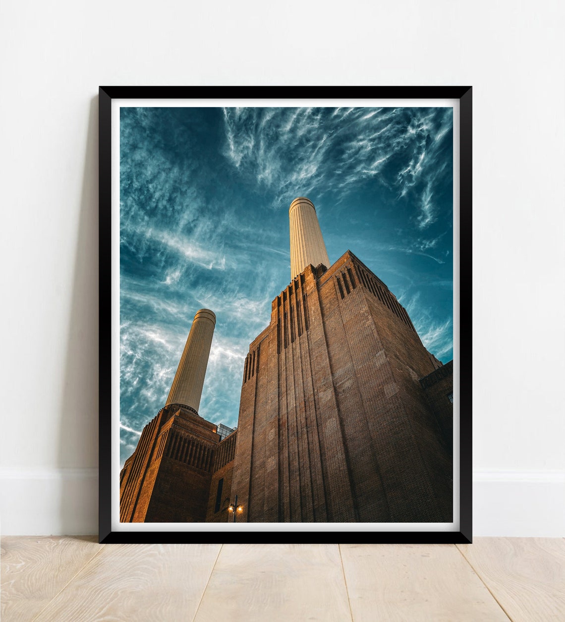 Battersea Power Station Iconic Chimneys Dramatic London Sky Art Poster