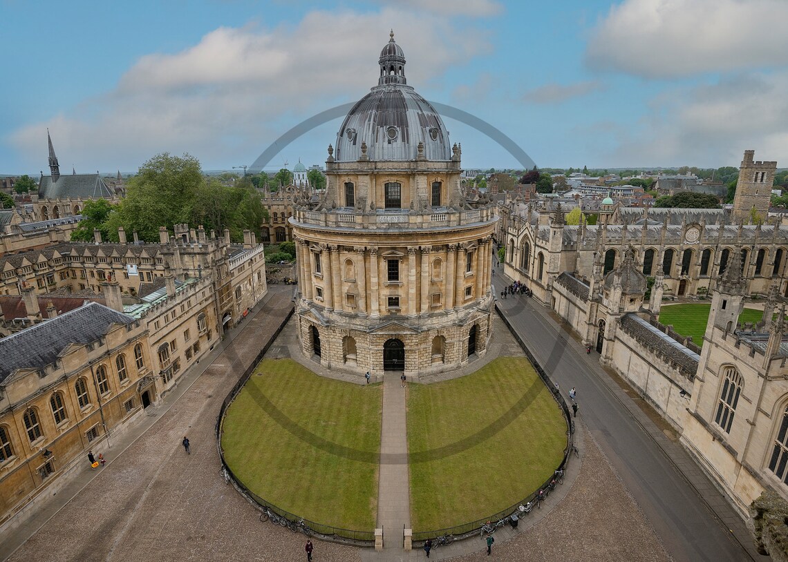 Radcliffe Camera Oxford Bodleian Library Sky Aerial View Poster - Image 3