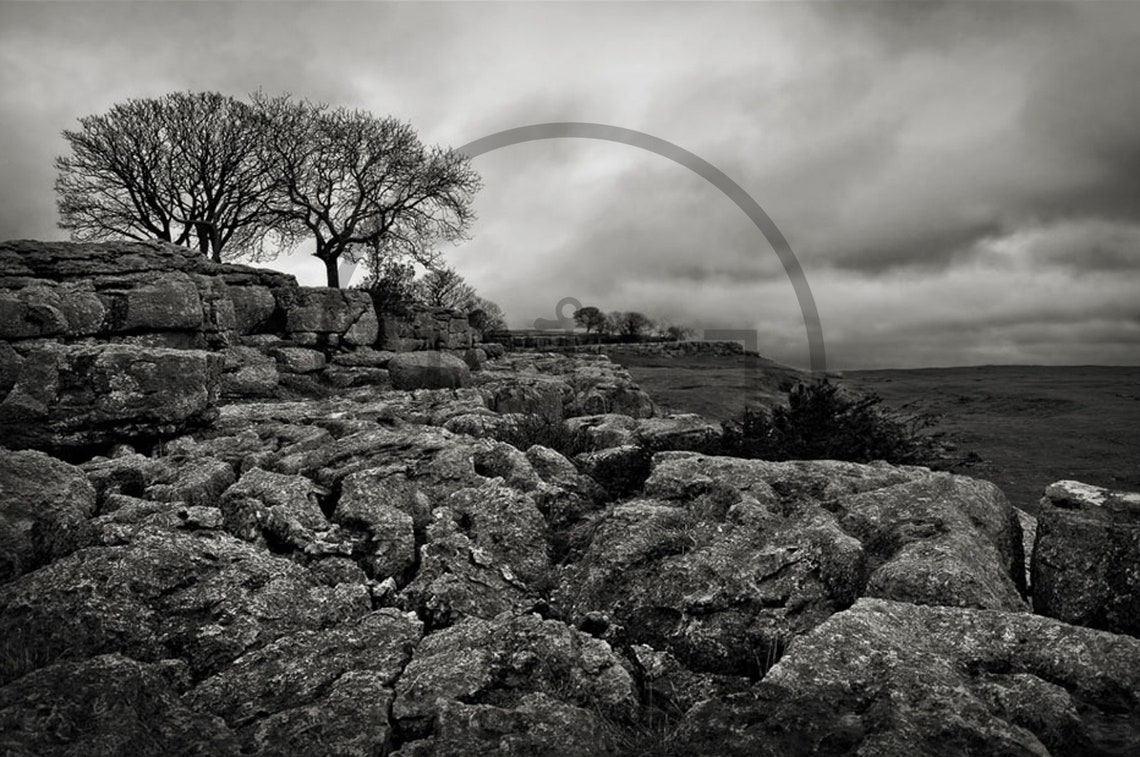 Farleton Knott Lake District Black And White Limestone Print - Image 3