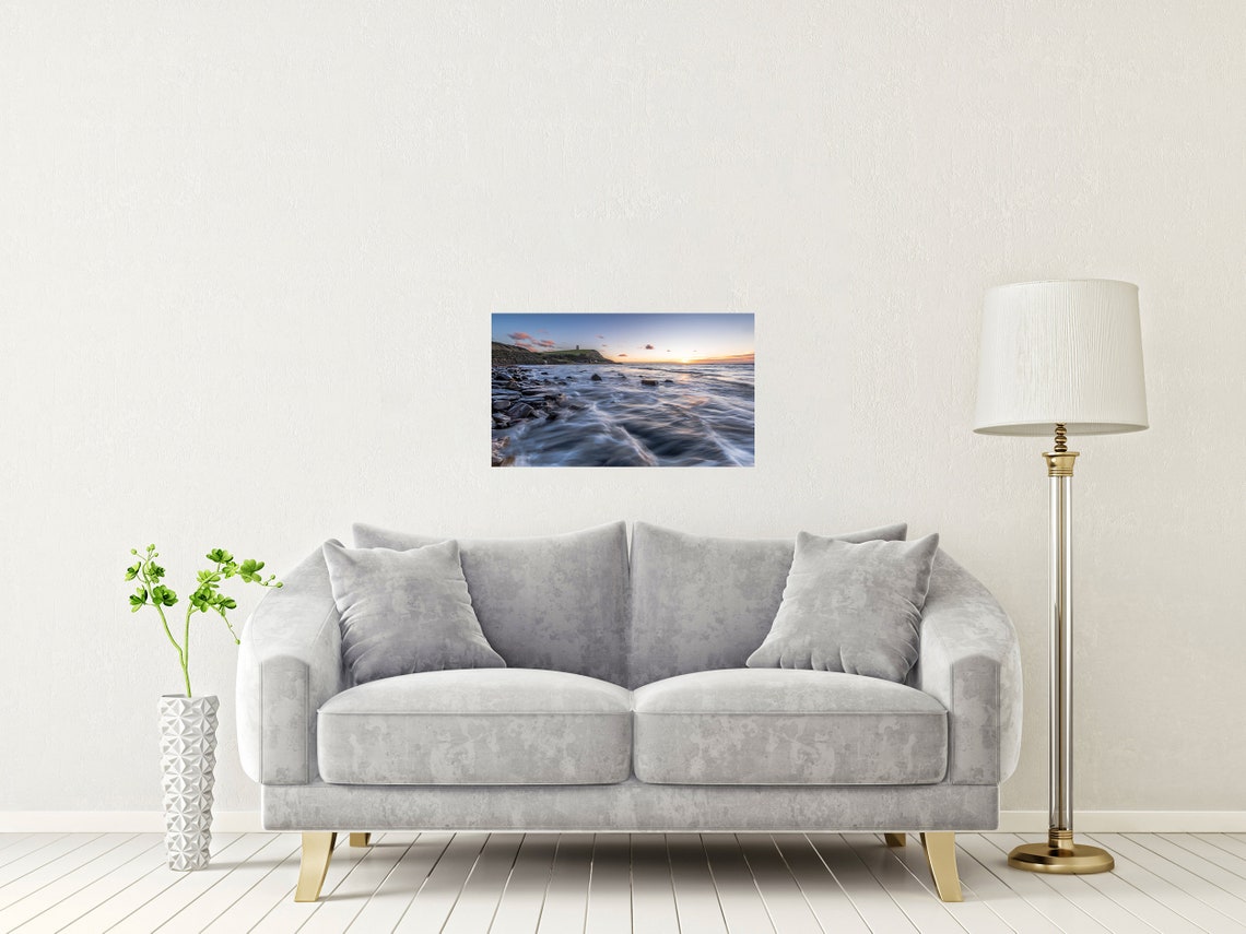 Kimmeridge Bay Isle Of Purbeck Dorset Sunset Rocky Shore Poster - Image 2