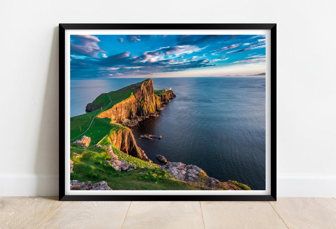 Neist Point Lighthouse Isle Of Skye Dramatic Headland Poster