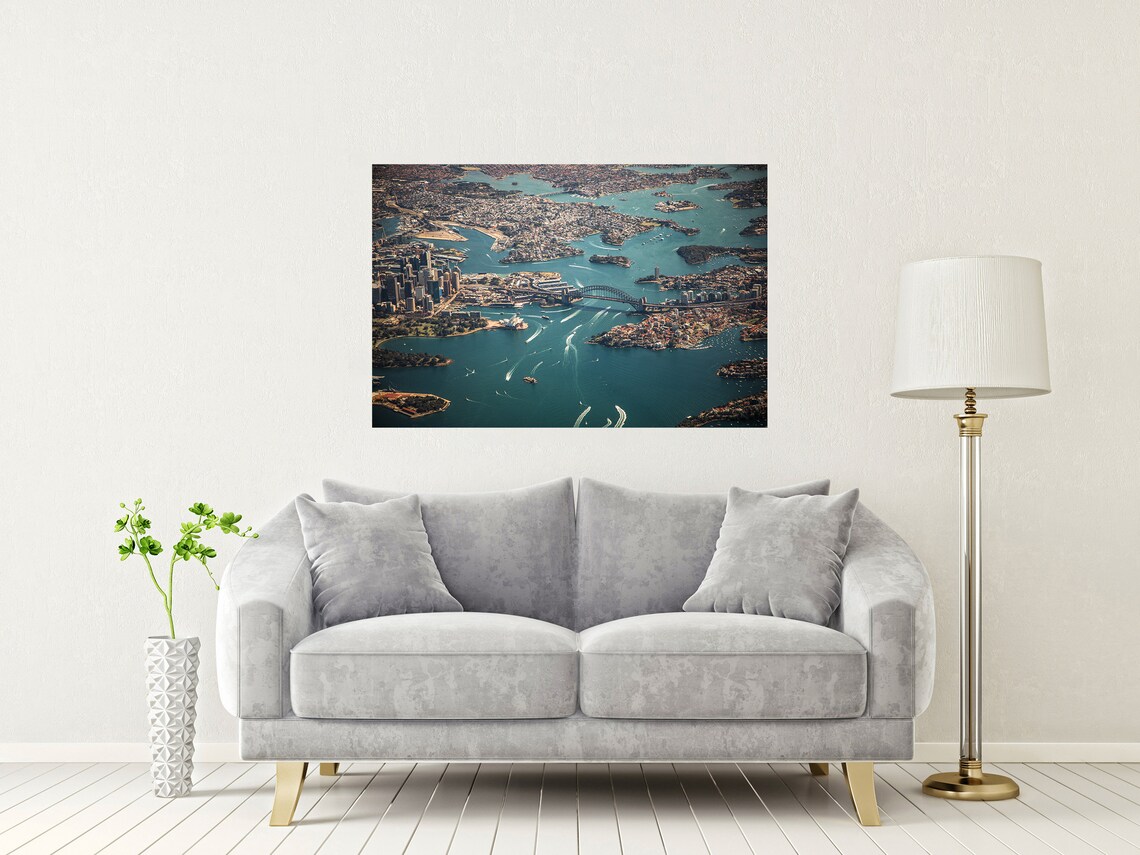 Sydney Harbour Bridge Opera House And City Aerial Photo Poster - Image 2