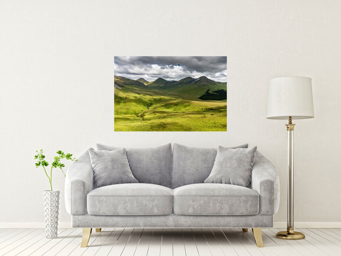 Twelve Bens Mountains Connemara Ireland Green Valley Sunset Poster - Image 2
