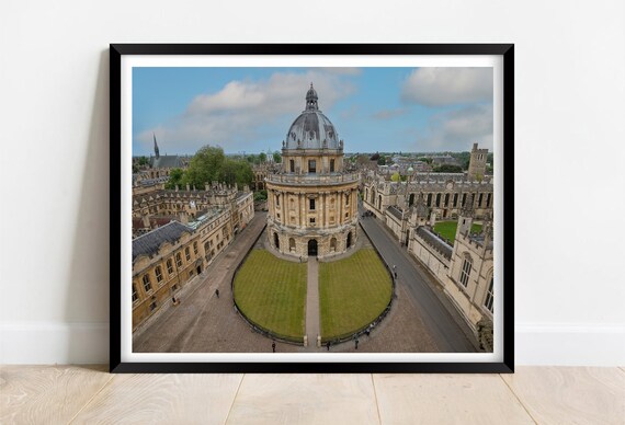 Radcliffe Camera Oxford Bodleian Library Sky Aerial View Poster