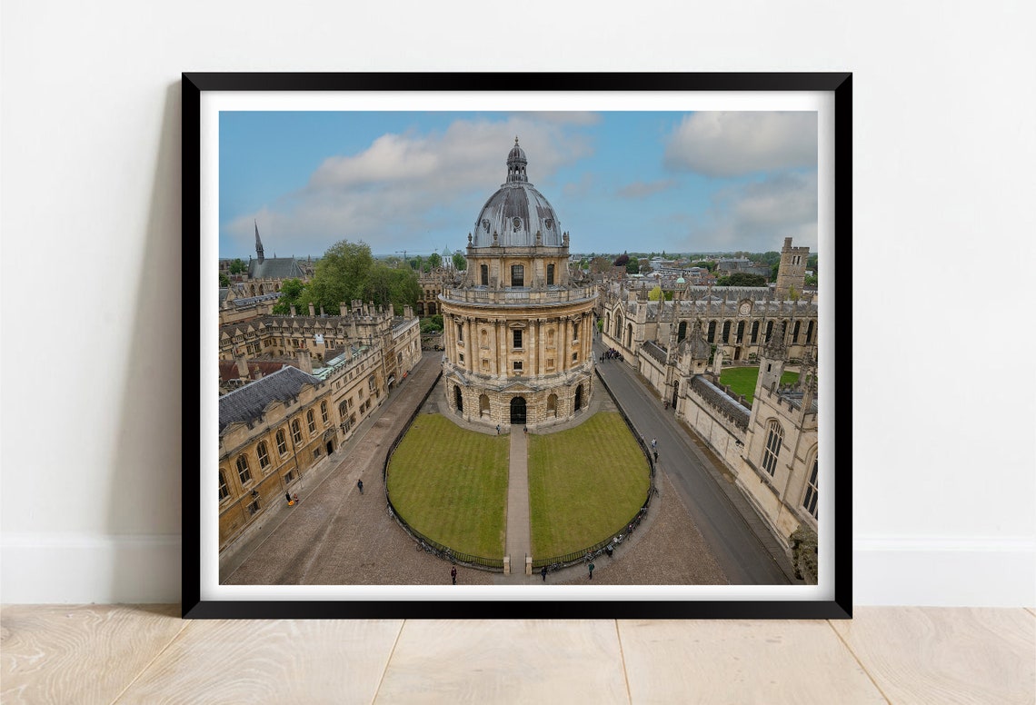Radcliffe Camera Oxford Bodleian Library Sky Aerial View Poster