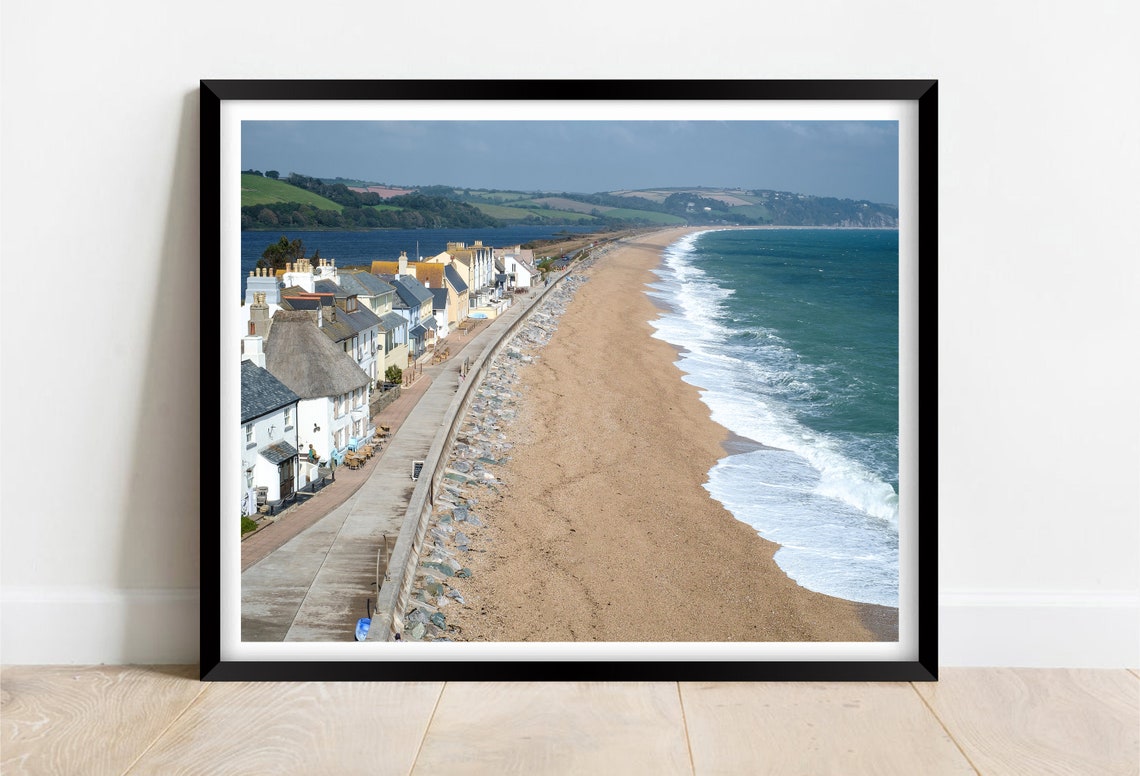 Slapton Sands Devon Shingle Beach Village Cottages Coast Poster