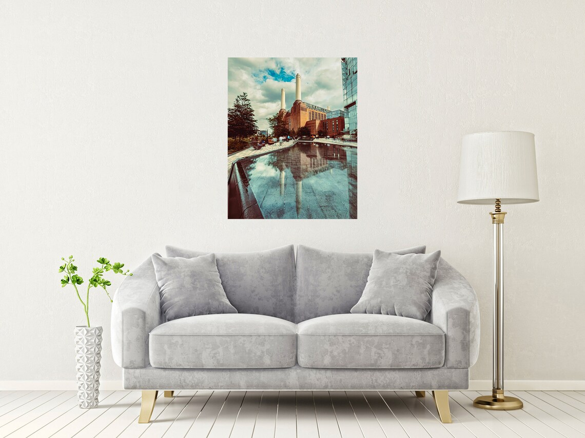 Battersea Power Station London Reflection Landmark Photo Poster - Image 2