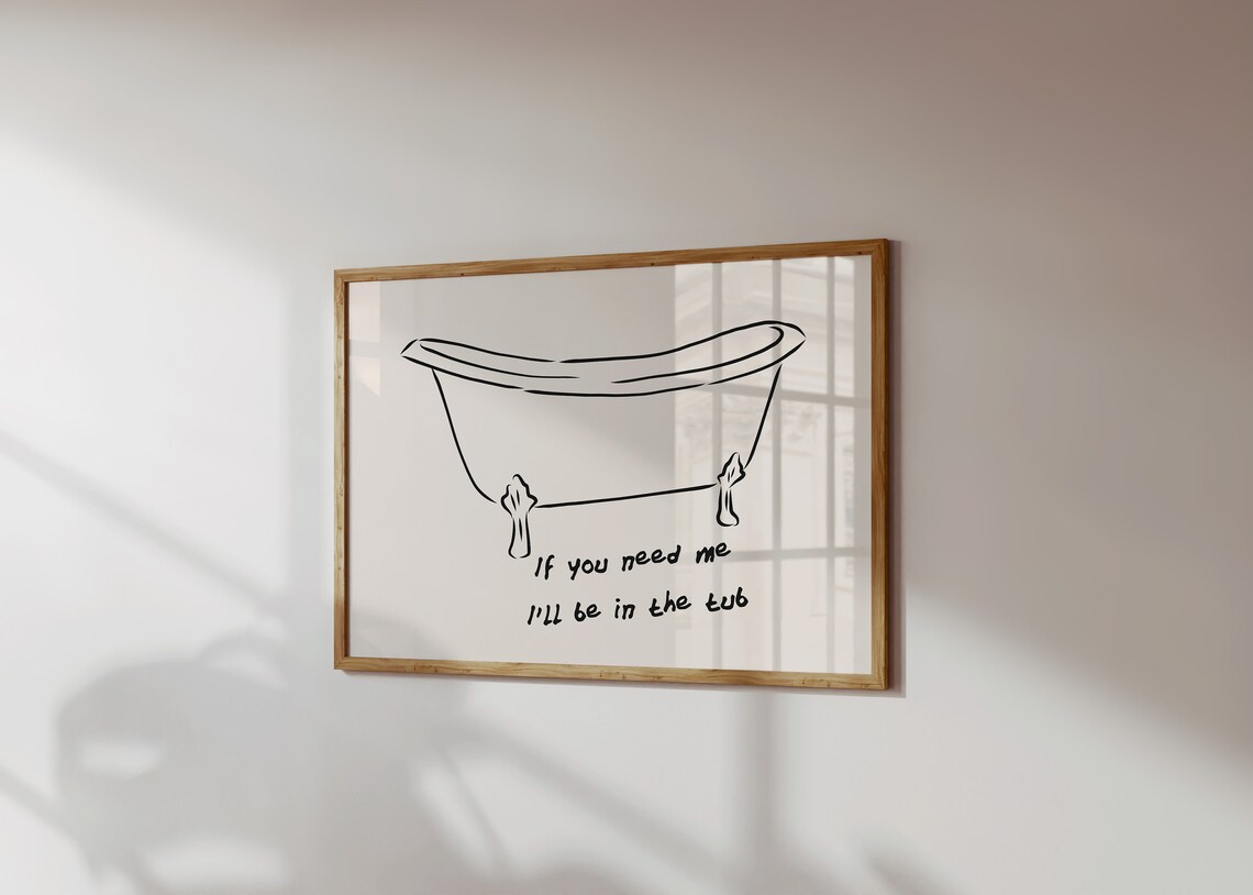 Bath Wall Art Funny Bathroom Quote, Retro Poster - Image 5