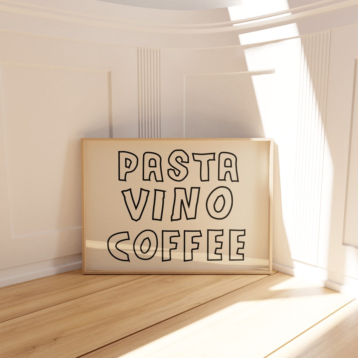 Pasta Vino Coffee Bold Typography Italian Kitchen Kitchen Decor Poster - Image 5