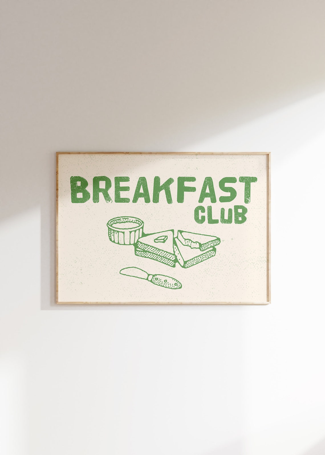 Breakfast Club Retro Green Toast Sandwich Kitchen Decor Poster - Image 3