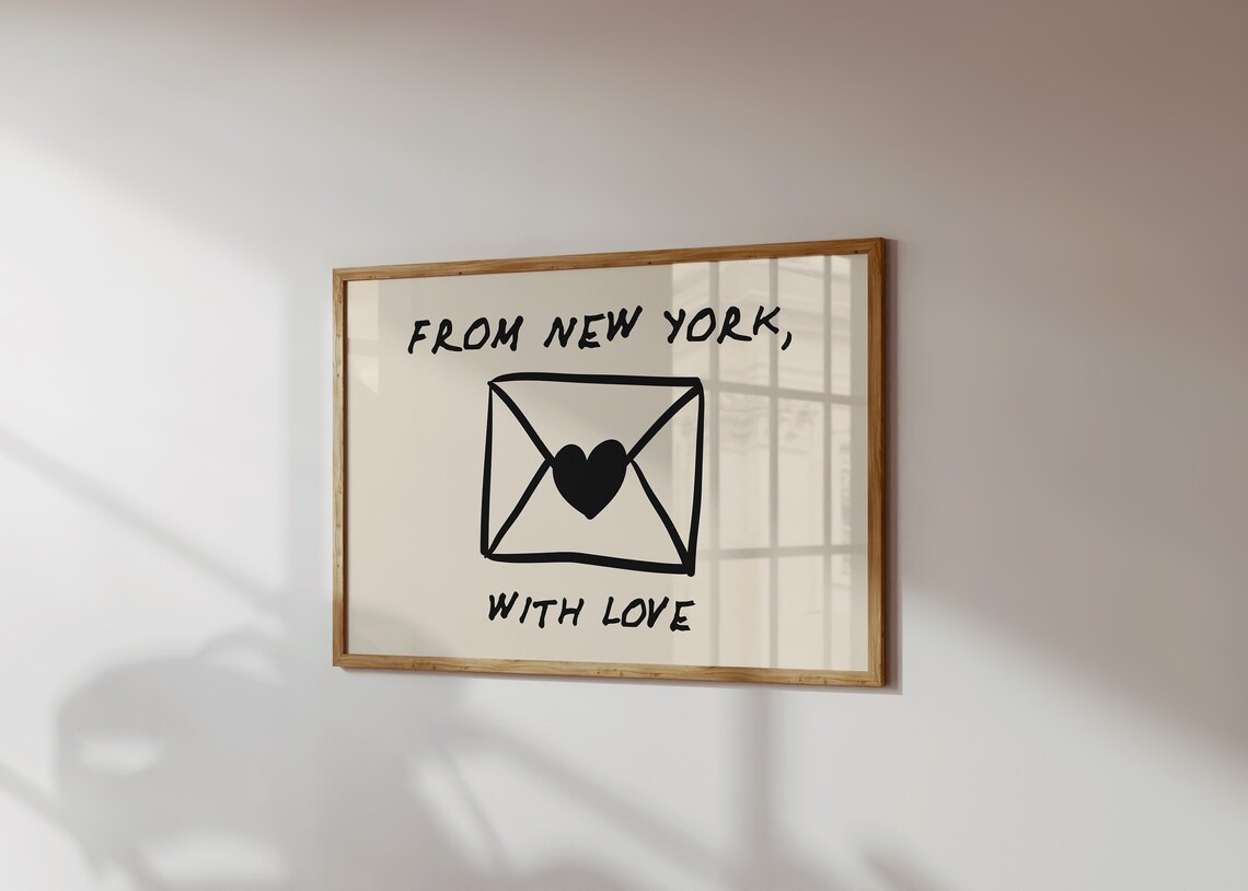 Love Letter Print, Retro NYC Typography Poster - Image 4