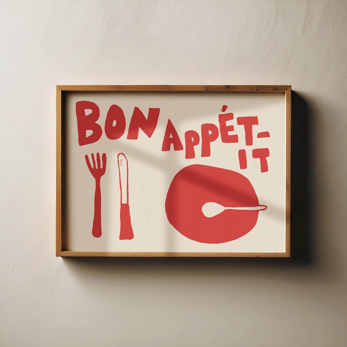 Bon Appetit Retro Food Art Print, Kitchen Decor - Image 3