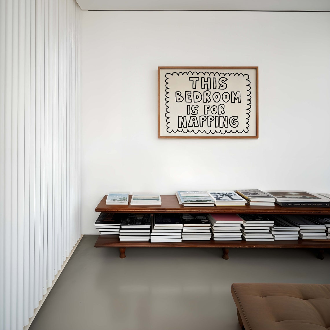This Bedroom Is For Napping Funny Scalloped Quote Bedroom Poster - Image 5