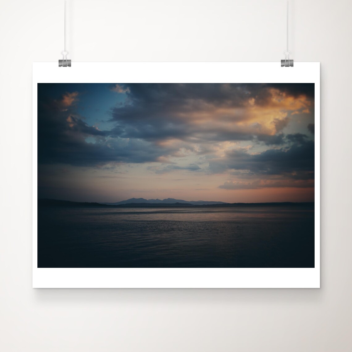 Firth Of Clyde Sunset Over Water Moody Scotland Photo Poster