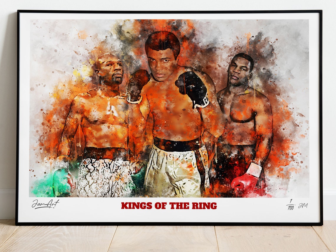 Kings Of The Ring Ali Mayweather Tyson Boxing Champions Poster