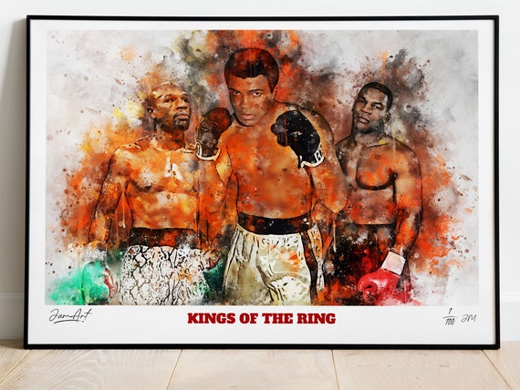 Kings Of The Ring Wall Art Limited Edition Mayweather Ali Tyson Poster Print