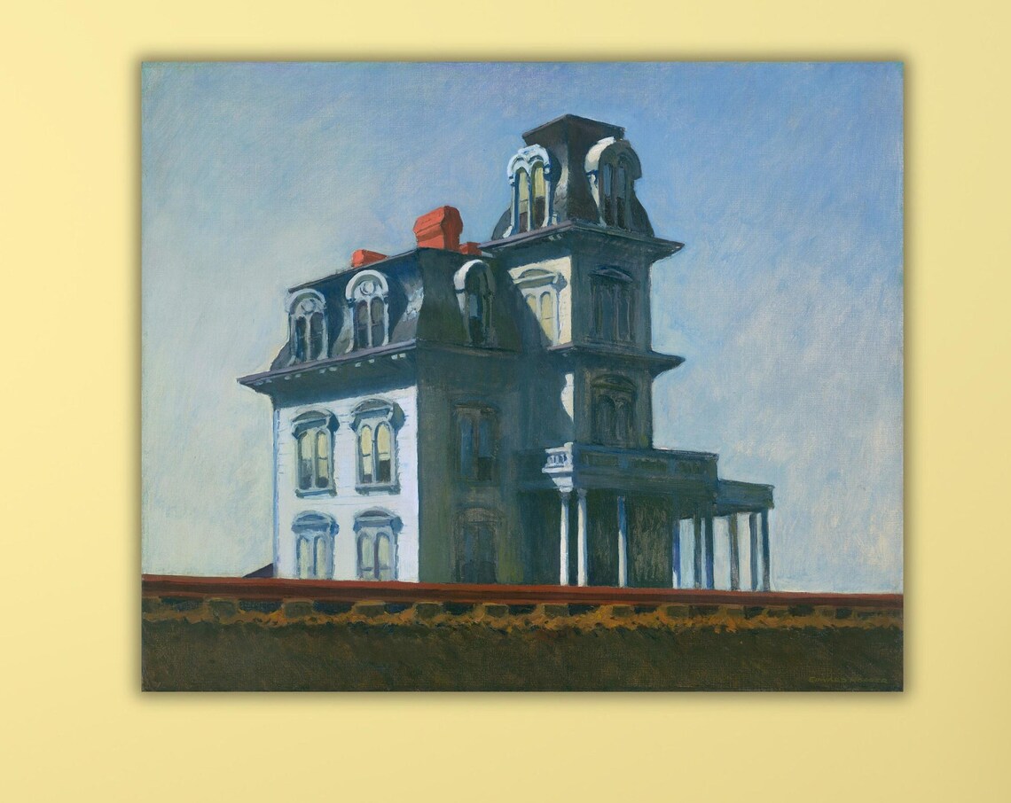 Edward Hopper House by the Railroad 1925 American Realism Art Poster