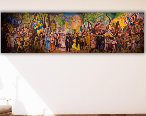 Diego Rivera Sunday Afternoon Alameda Park Mexican Mural Art Poster
