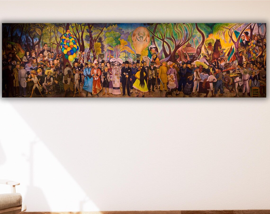 Diego Rivera Sunday Afternoon Alameda Park Mexican Mural Art Poster