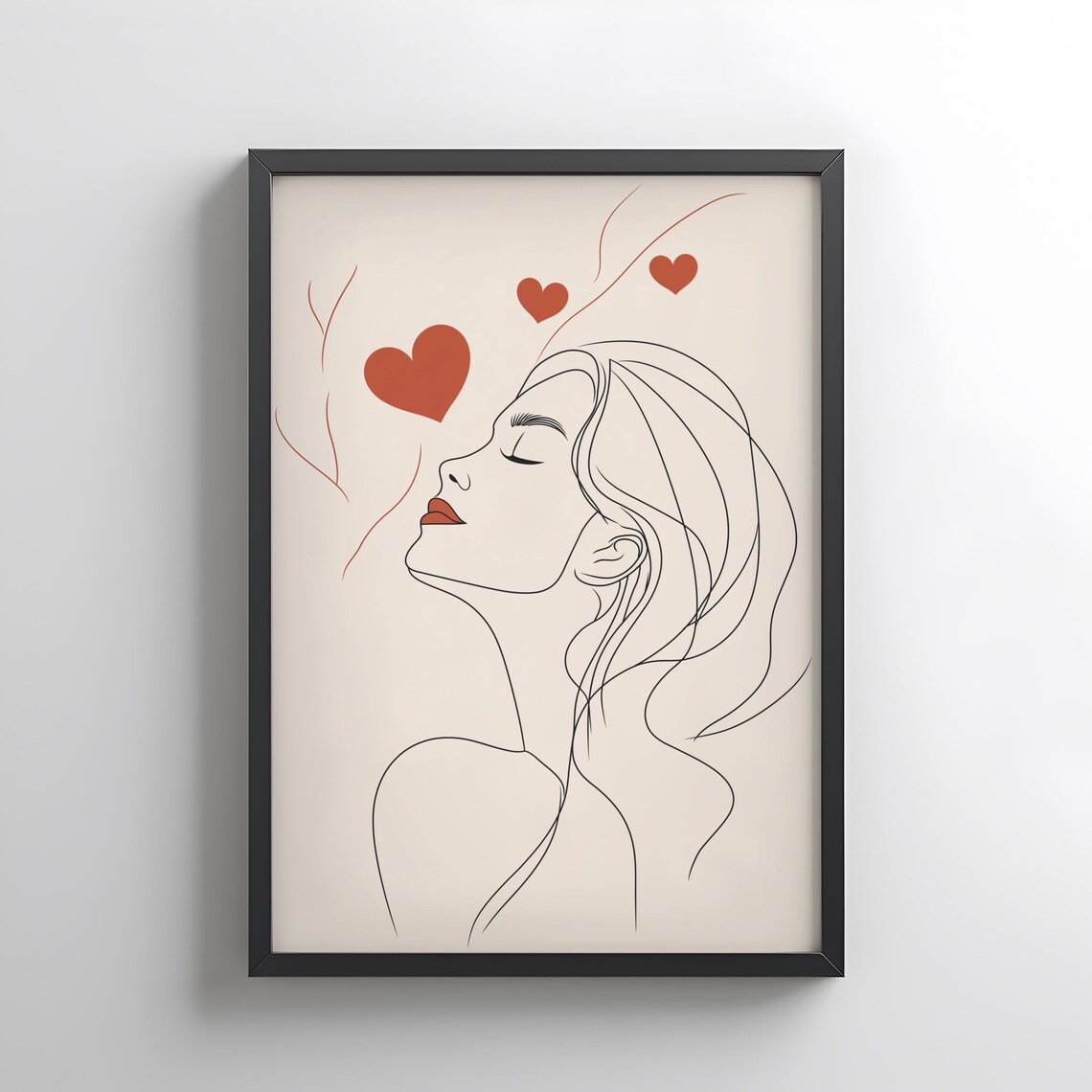Minimalist Romantic Line Art, Valentine’s Day