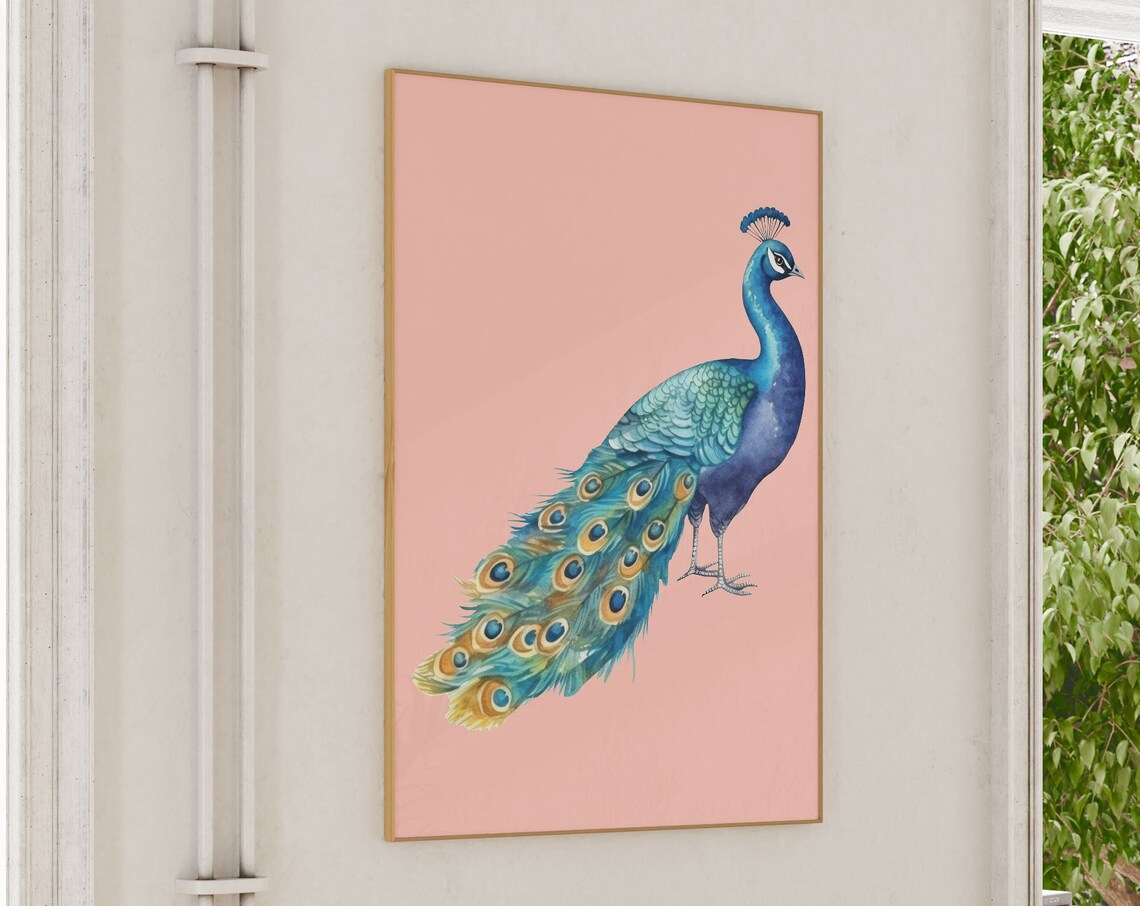 Peacock Home Office Wall Art Poster Print