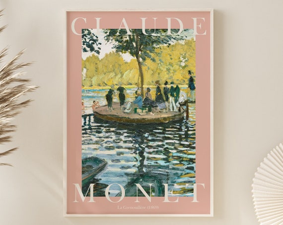 Monet Poster Claude Monet Print Monet Wall Art Monet Picture Modern Monet Print Vintage Monet Art La Grenouillere