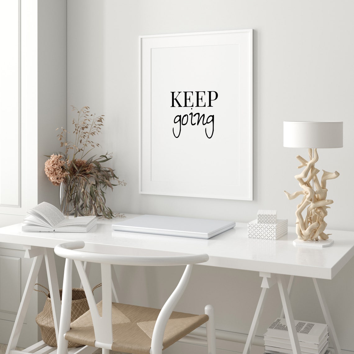 Keep Going Motivational Poster Mixed Serif Script Typography Design - Image 3