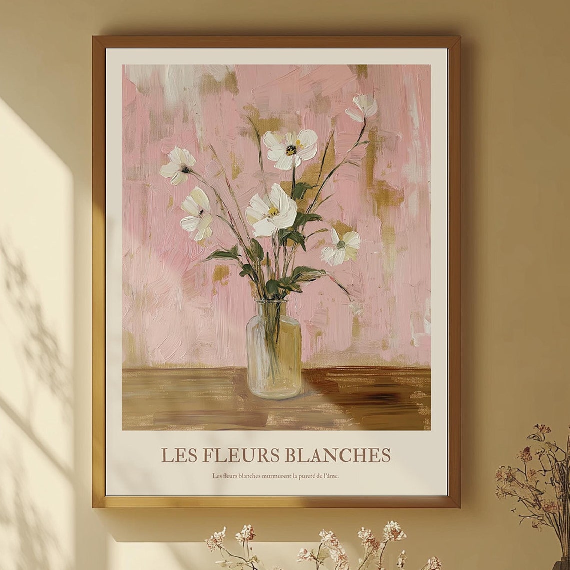 Les Fleurs Blanches White Flowers French Floral Botanical Print