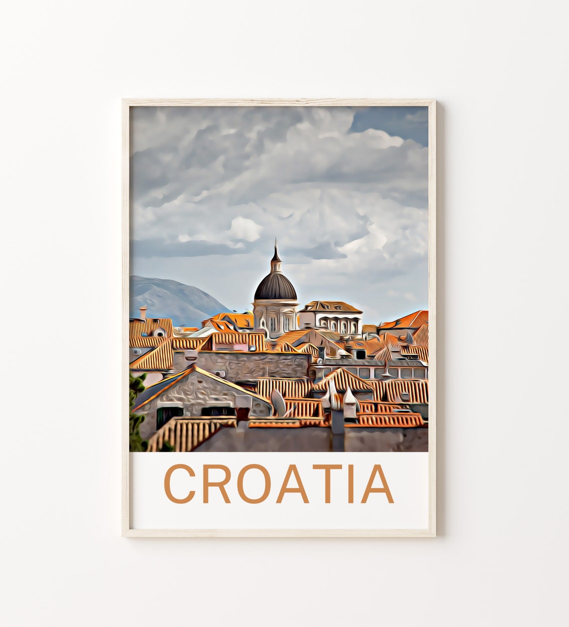Croatia Croatia Print Croatia Wall Art Croatia Poster Croatia Wall Decor Croatia Souvenir Croatia Painting Dubrovnik Croatia Art