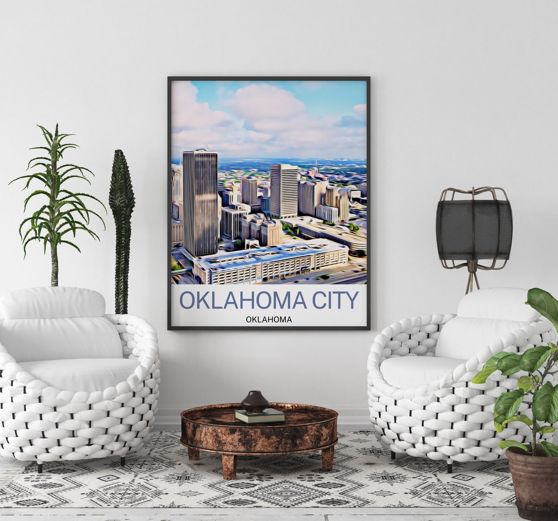 Oklahoma City Print Oklahoma City Art Oklahoma City Wall Art Oklahoma City Art Print Oklahoma City Artwork Oklahoma City Poster - Image 3