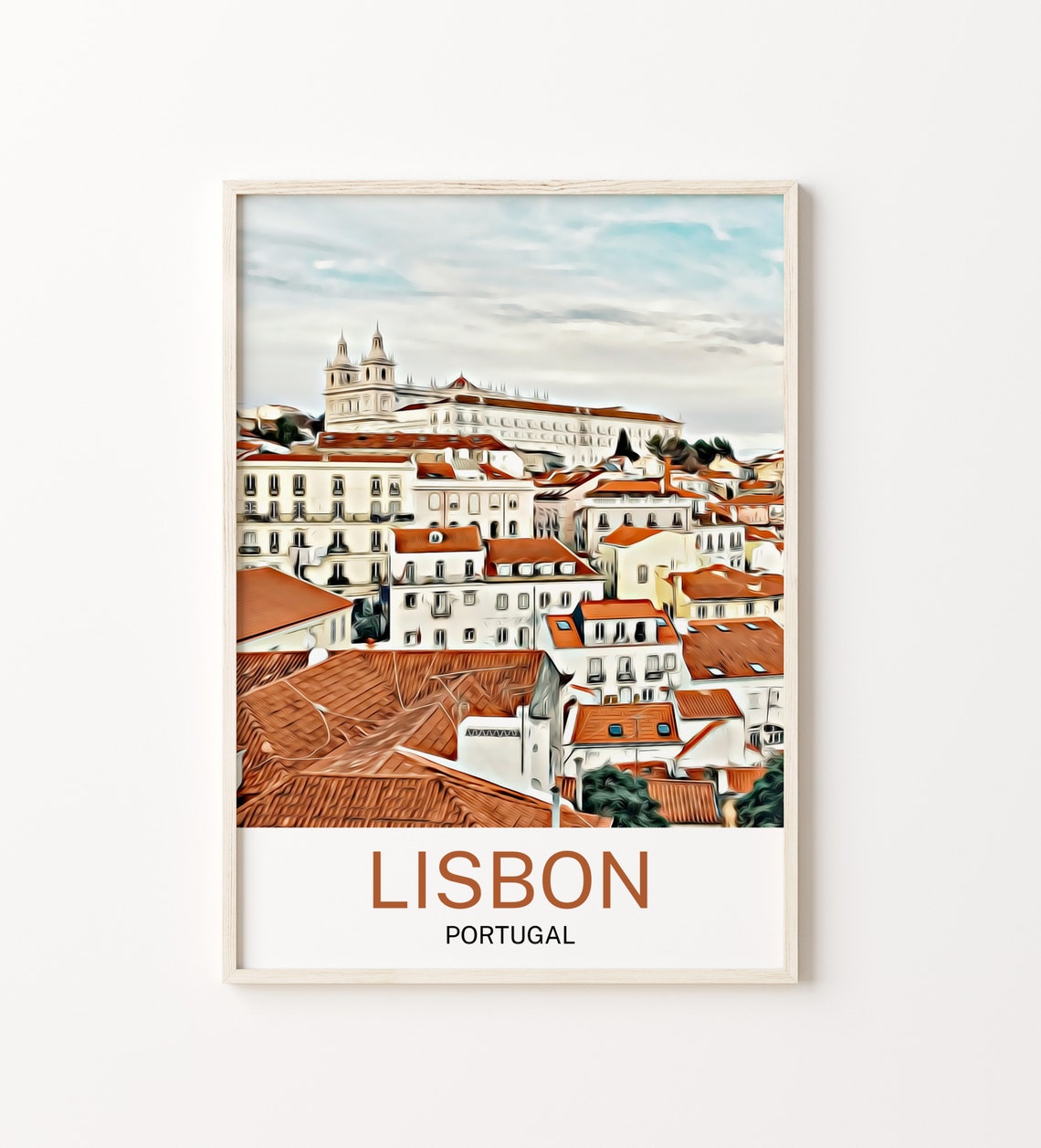 Lisbon Travel Print Lisbon Wall Art Lisbon Poster Lisbon Art Print Lisbon Wall Decor Portugal Travel Lisbon Lisbon Painting Portugal